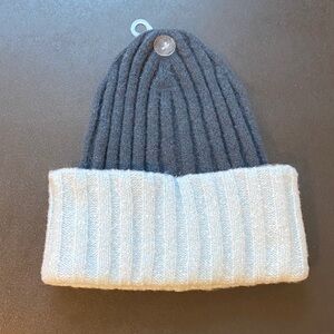 On 34th Women’s Wide Ribbed Color Blocked Beanie Blue Luxury Soft